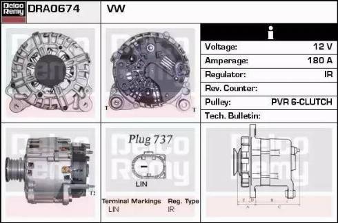 Remy DRA0674 - Генератор autosila-amz.com