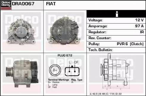 Remy DRA0067 - Генератор autosila-amz.com