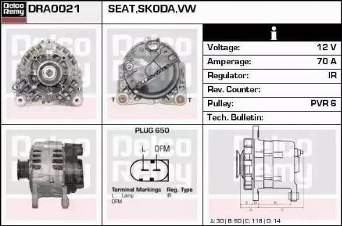 Remy DRA0021 - Генератор autosila-amz.com