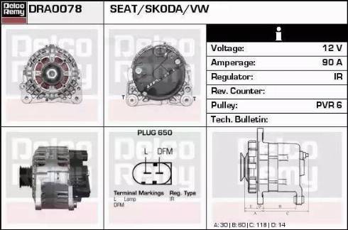 Remy DRA0078 - Генератор autosila-amz.com