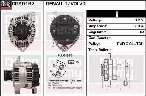 Remy DRA0167 - Генератор autosila-amz.com