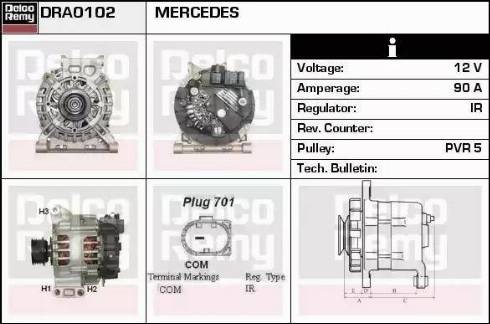 Remy DRA0102 - Генератор autosila-amz.com