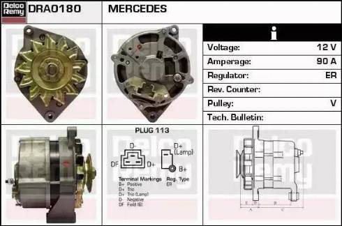 Remy DRA0180 - Генератор autosila-amz.com