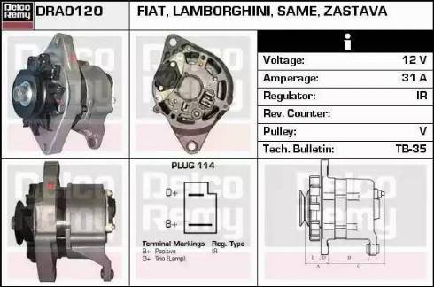 Remy DRA0120 - Генератор autosila-amz.com