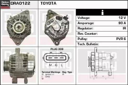 Remy DRA0122 - Генератор autosila-amz.com