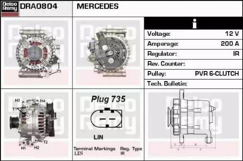 Remy DRA0804 - Генератор autosila-amz.com