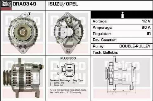 Remy DRA0349 - Генератор autosila-amz.com