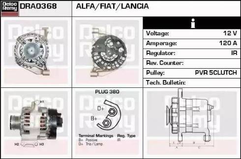 Remy DRA0368 - Генератор autosila-amz.com