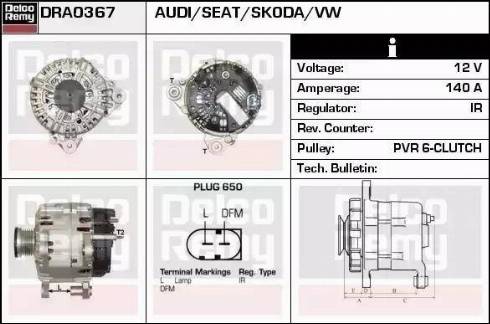 Remy DRA0367 - Генератор autosila-amz.com