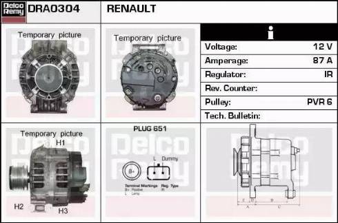 Remy DRA0304 - Генератор autosila-amz.com