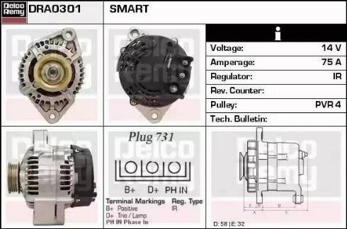 Remy DRA0301 - Генератор autosila-amz.com