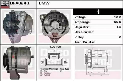 Remy DRA0240 - Генератор autosila-amz.com