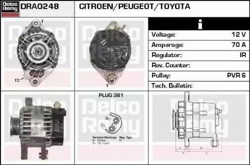 Remy DRA0248 - Генератор autosila-amz.com