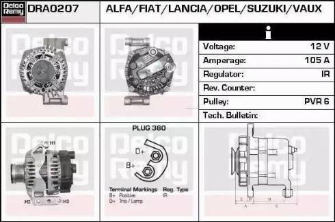 Remy DRA0207 - Генератор autosila-amz.com