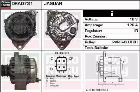 Remy DRA0731 - Генератор autosila-amz.com