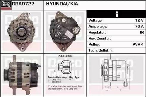 Remy DRA0727 - Генератор autosila-amz.com