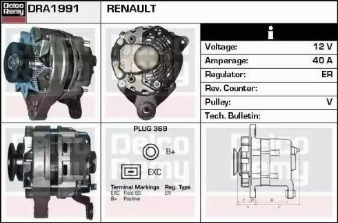 Remy DRA1991 - Генератор autosila-amz.com