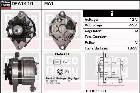 Remy DRA1410 - Генератор autosila-amz.com