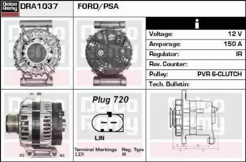 Remy DRA1037 - Генератор autosila-amz.com