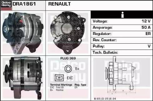 Remy DRA1861 - Генератор autosila-amz.com