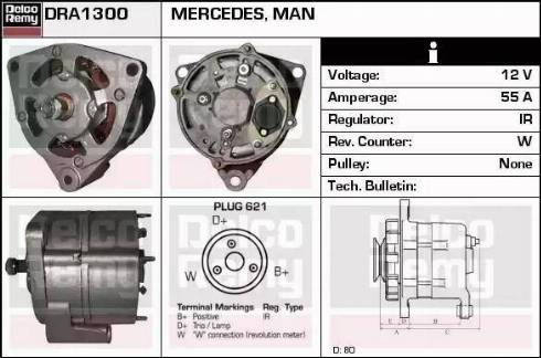 Remy DRA1300 - Генератор autosila-amz.com