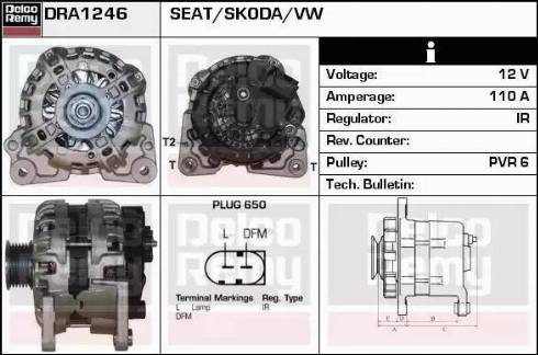 Remy DRA1246 - Генератор autosila-amz.com