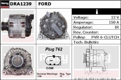 Remy DRA1239 - Генератор autosila-amz.com