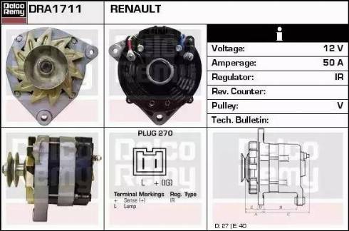 Remy DRA1711 - Генератор autosila-amz.com