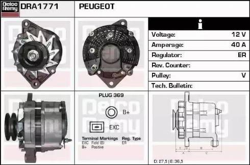 Remy DRA1771 - Генератор autosila-amz.com