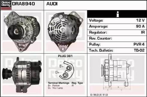 Remy DRA8940 - Генератор autosila-amz.com