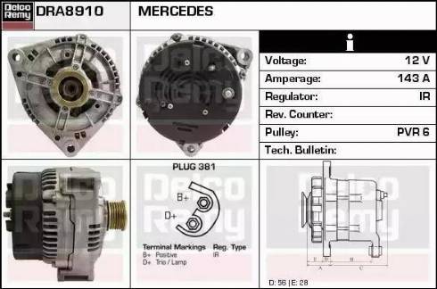 Remy DRA8910 - Генератор autosila-amz.com