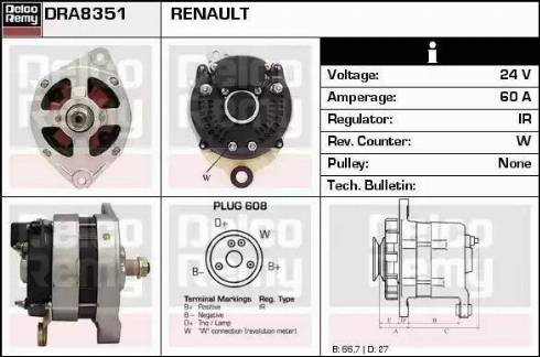 Remy DRA8351 - Генератор autosila-amz.com