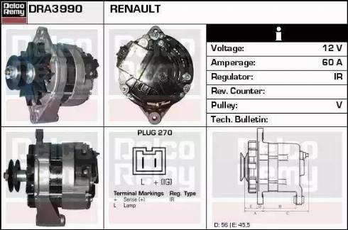 Remy DRA3990 - Генератор autosila-amz.com