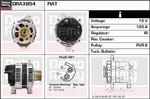 Remy DRA3954 - Генератор autosila-amz.com