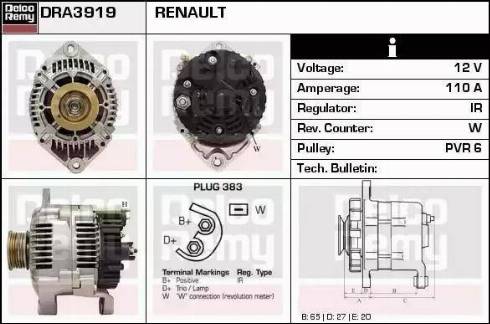 Remy DRA3919 - Генератор autosila-amz.com