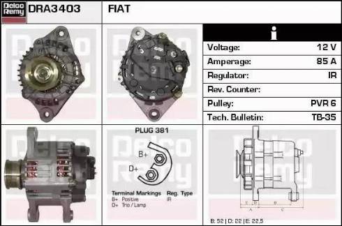 Remy DRA3403 - Генератор autosila-amz.com