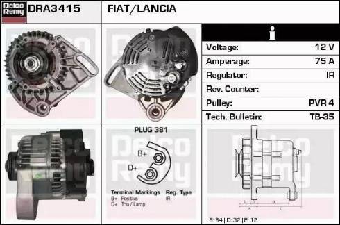 Remy DRA3415 - Генератор autosila-amz.com