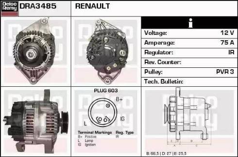 Remy DRA3485 - Генератор autosila-amz.com