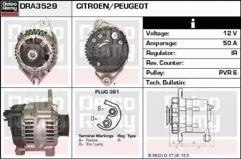 Remy DRA3529 - Генератор autosila-amz.com