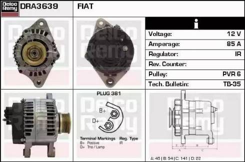 Remy DRA3639 - Генератор autosila-amz.com