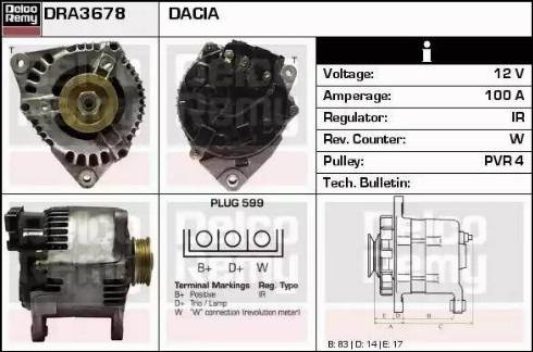 Remy DRA3678 - Генератор autosila-amz.com