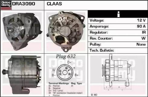 Remy DRA3090 - Генератор autosila-amz.com