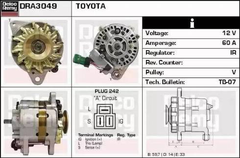 Remy DRA3049 - Генератор autosila-amz.com