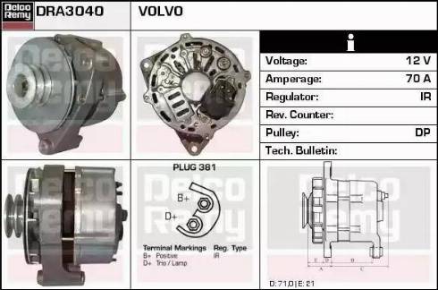 Remy DRA3040 - Генератор autosila-amz.com