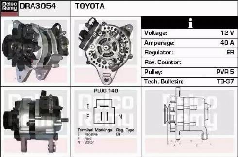 Remy DRA3054 - Генератор autosila-amz.com