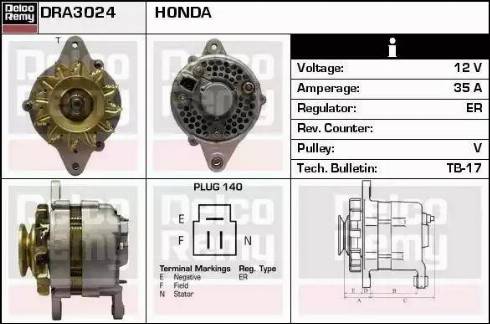 Remy DRA3024 - Генератор autosila-amz.com