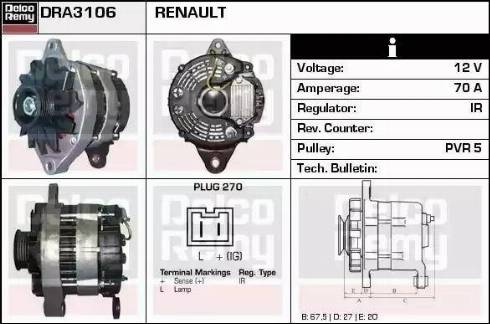 Remy DRA3106 - Генератор autosila-amz.com