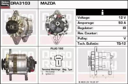 Remy DRA3103 - Генератор autosila-amz.com