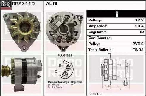 Remy DRA3110 - Генератор autosila-amz.com