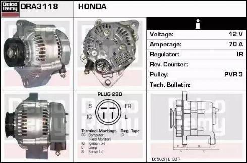 Remy DRA3118 - Генератор autosila-amz.com